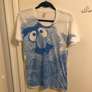 Sesame Street print, American Apparel tank.